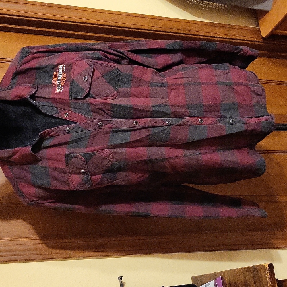 Harley Davidson snap up long sleeve shirt